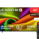 شاشة ال جي LG 43 بوصة سمارت 4K UHD بريسيفر داخلي - 43NU85CB6LA - أقل سعر في مصر